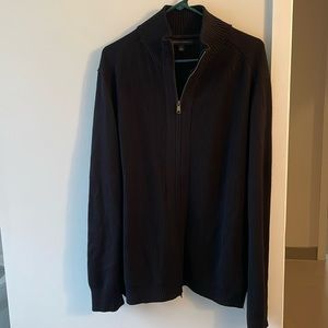 Banana Republic XL Black Full Zip Sweater
